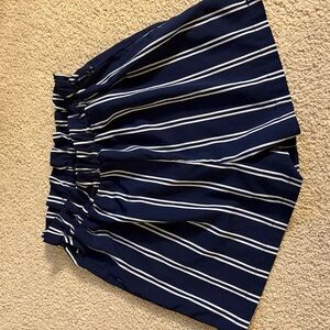 Navy Striped Shorts